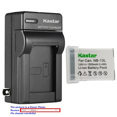 Kastar Battery AC Wall Charger for Canon NB-13L CB-2LH Canon PowerShot SX720 HS