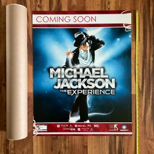 Letrero de exhibición de tienda de videojuegos MICHAEL JACKSON The Experience 2010 22"x28" promoción - Imagen 1 de 5