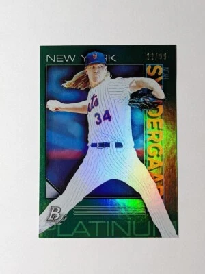 2020 Bowman Platinum Wal-Mart Green /99 Noah Syndergaard #84 - Image 1 of 2