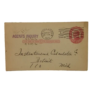 UX24 WILLIAM McKINLEY POSTAL CARD POSTMARKED 1912 - Picture 1 of 2