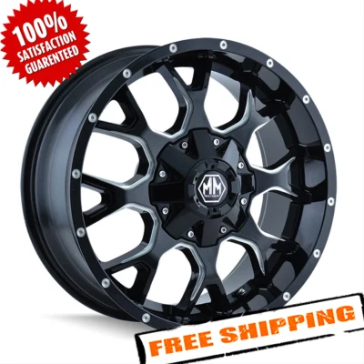 Mayhem 8015-2952M Warrior 8015 Series Gloss Black Wheel with Milled Spokes - Изображение 1 из 3