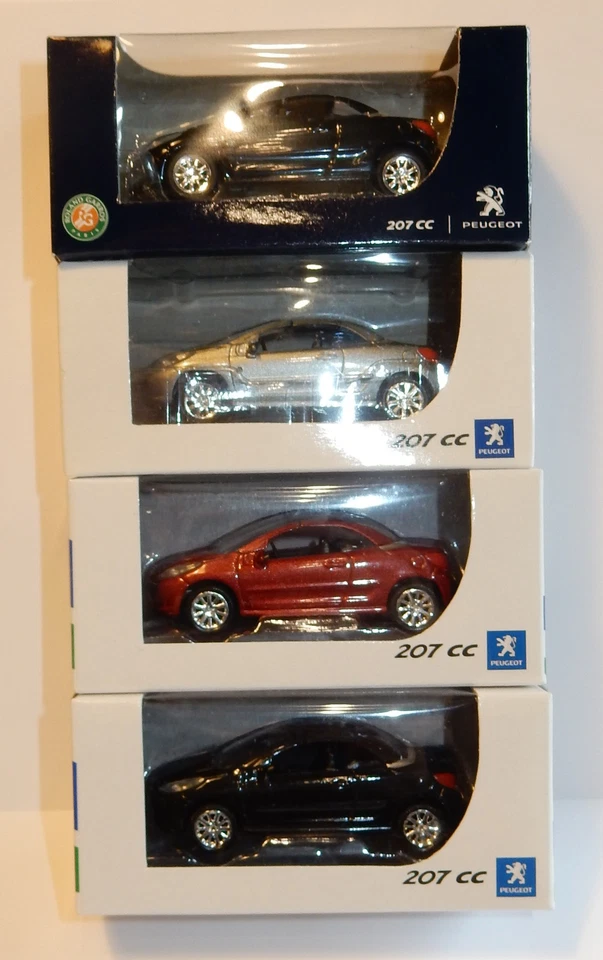NOREV 3 POLLICI 1/64 PEUGEOT 207 CC + ROLAND GARROS In 5 MODELLI A Scelta - Immagine 1 di 1