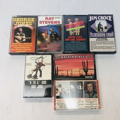 Country Music Cassette Tapes- Dolly Parton Kenny Rogers George Jones BIN J - Image 1 of 4