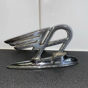 AUSTIN "FLYING A" HOOD ORNAMENT Vintage Metal Chrome Car Logo Emblem Badge - Picture 1 of 6