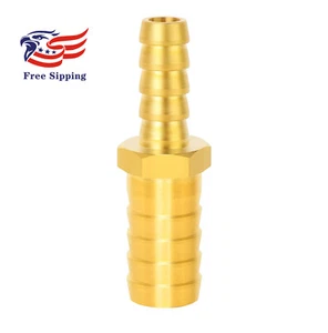 Brass Hose Barb Reducer fiting 1/4" x 1/2" Barb OD Reduce ID Brass Hose Adapter - Bild 1 von 2