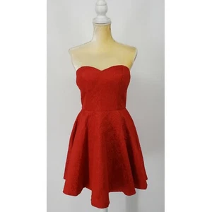 Chi Chi London Womens Dress Size 8 Short Sweetheart Valentines Day Lined Red NEW - Picture 1 of 12