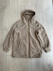 1 Madison Expedition Heritage Collect’n Womens Hooded Sherpa Fleece Latte Size M - Picture 1 of 9