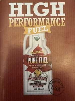 PURE FUEL! 24 X 1oz Anderson’s 💯Pure Organic Maple Syrup! for Running/Athletes! - Image 1 of 4