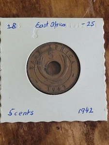 1942 East Africa  5 cents Bronze - Good  George VI - Bild 1 von 3