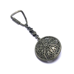 Handmade Filigree Keychain Made of Sterling Silver - Picture 1 of 1