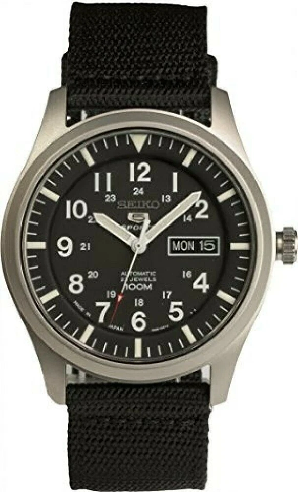 Seiko 5 Sports Men's Black Watch - SNZG15J1