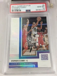 Stephen Curry 2017 Panini Status Symbols #8 Psa 10 Pop 9 Warriors - Bild 1 von 10
