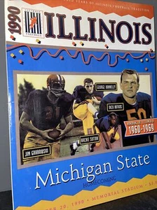 1990 Illinois Michigan St Football Program Homecoming Illini MSU Butkus - Picture 1 of 5