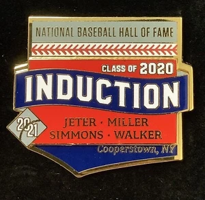 2020 Baseball Hall of Fame Induction Press Pin Derek Jeter Walker Simmons LE - Picture 1 of 4