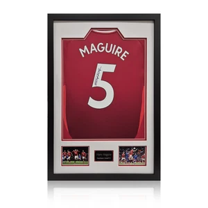 Harry Maguire Signed Manchester United Shirt Premium Frame - Picture 1 of 3
