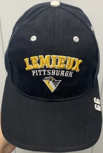 VINTAGE 1990’s NEW Mario Lemieux #66 Hat Pittsburgh Penguins Strapback Cap RARE - Picture 1 of 5