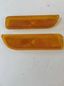 1962-1966 GMC Pickup Truck NOS Amber Park Light Lamp Lenses Pair - Picture 1 of 3