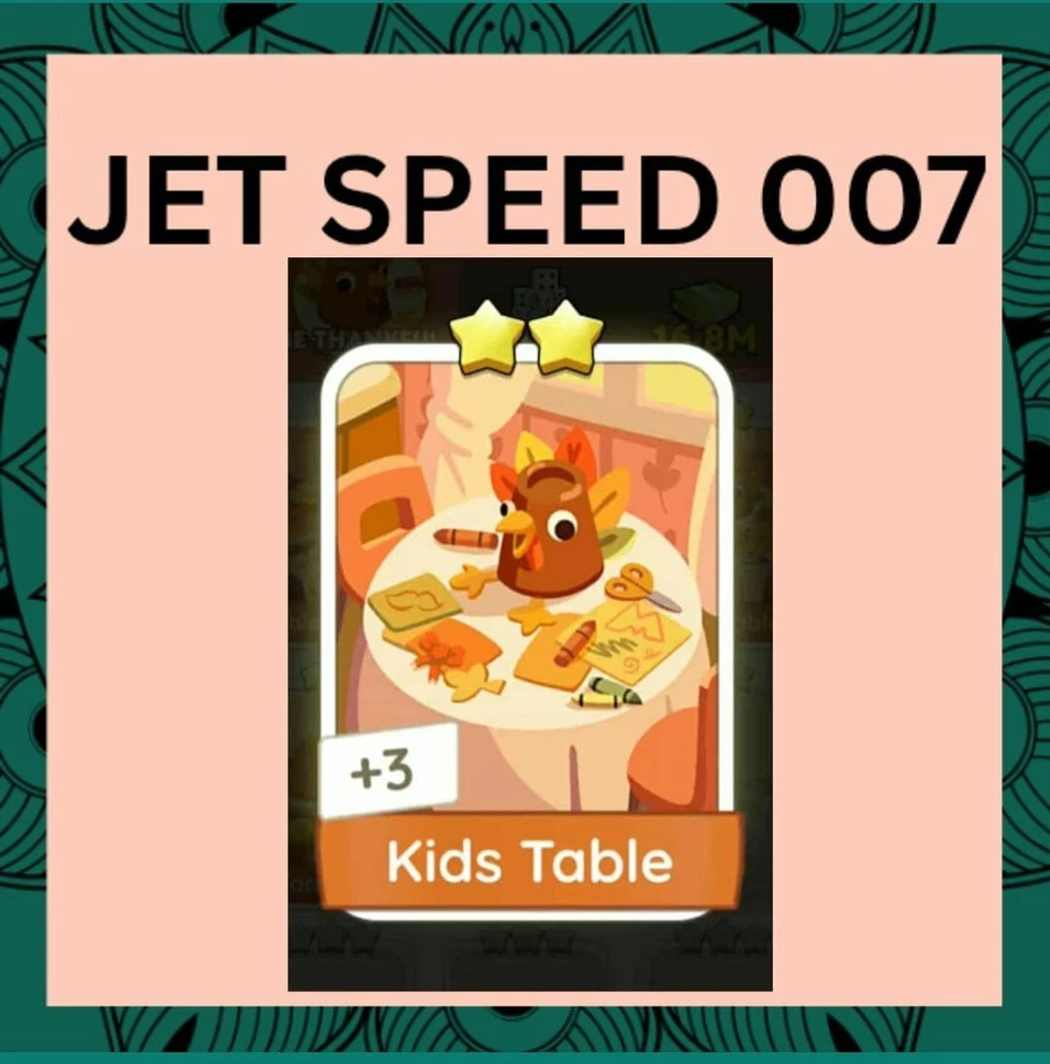 1 X Kids Table 2🌟( set 8 ) Mono_poli_Go Sticker (INSTANT) : Best Seller🔝 - Image 1 of 1