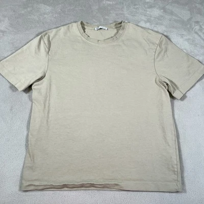 Camiseta Zara Marfil Pesada Manga Corta Cuadrada Esencial Para Hombre Talla Grande Foto 1 de 4