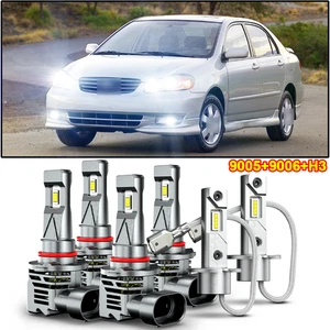 Kit combinado de faros antiniebla LED blancos para Toyota Corolla 01-04 6000K - Imagen 1 de 16