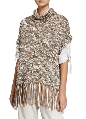 3325 美元 BRUNELLO CUCINELLI MARLED MOHAIR 混合FRING针织衫尺寸 S — 第 1/4 张图片