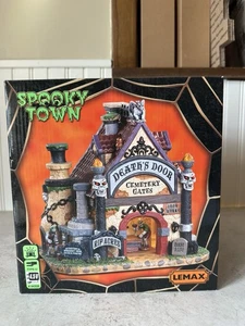 Puertas del cementerio de la muerte Lemax Spooky Town Halloween Village #05614 totalmente nuevas - Imagen 1 de 3