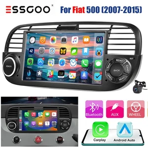 2+64G CarPlay Android 14 Stereo For Fiat 500 2007-2015 Car GPS Radio SatNav +Cam - Picture 1 of 13