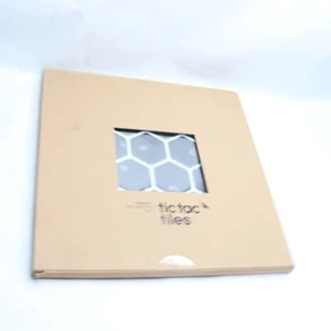Tic Tac Tiles Peel and Stick Tiles in Hexagon Designs White & Black 12" x 12" - Picture 1 of 4