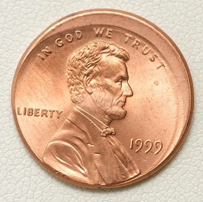 1999 Lincoln Memorial Cent Struck Off Center Error Coin /K5 - Image 1 of 2