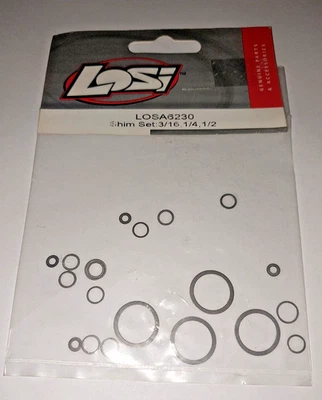 Losi RC LOSA6230 Shim Set 3/16, 1/4, 1/2 - Image 1 of 2
