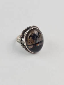 Anillo Ala Mariposa Hoffman Plata Esterlina Vintage Talla 4.5 Filagree - Imagen 1 de 10