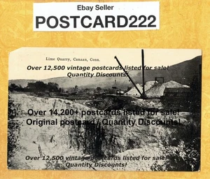 CT Kanaan 1915 alte Postkarte KALKSTEINBRUCH Connecticut Bergbau - Bild 1 von 1
