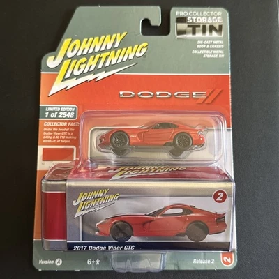 Johnny Lightning 2017 Dodge Viper GTC Pro Collector Storage Tin  - Image 1 of 4