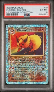 PSA 6 Flareon 10/110 Colección Legendaria Holograma Inverso Pokemon NUEVO CERTIFICADO - Imagen 1 de 2