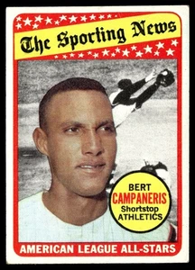 1969 Topps Bert Campaneris en muy buen estado+ Oakland Athletics #423 - Imagen 1 de 2