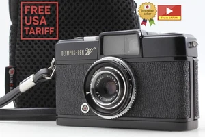 Rare /CLA'd [MINT w/Strap] Olympus Pen W Black Half Frame Film Camera From JAPAN - Picture 1 of 22