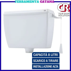 cassetta scarico per wc esterna alta con catenella vaschetta da bagno a zaino - Foto 1 di 3