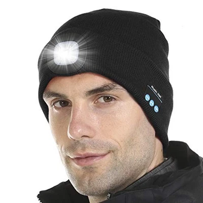 Gorro Bluetooth con Luz, Gorra LED Unisex con Auriculares Incorporados Negro Foto 1 de 4
