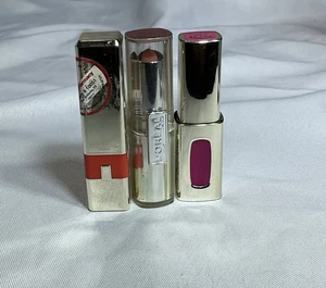 L'Oreal Colour Riche Lip Stain Brillo Labial Líquido Lote 3 Fucsia, Velo Ardiente, Opulento - Imagen 1 de 3