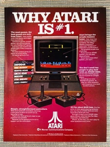 Why Atari 2600 is #1 Video Computer System Game Cartridges 1983 Vintage Print Ad - Picture 1 of 1