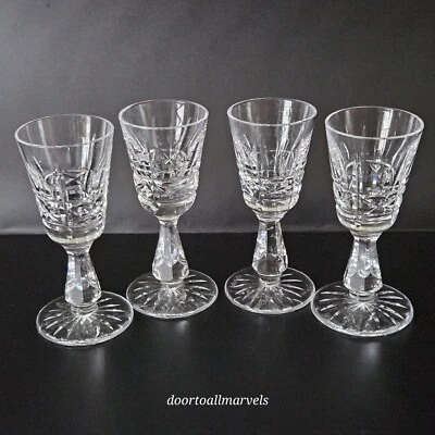 Copos de tiro vintage Waterford cristal pé xerez cordial (4) - Imagem 1 de 4