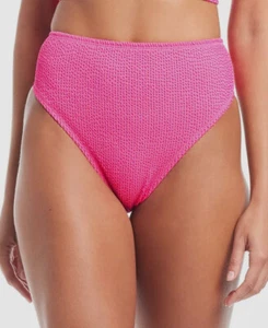 Bar III Women's Pink High Leg High Rise Bikini Bottom Swimwear Size Medium - Picture 1 of 3
