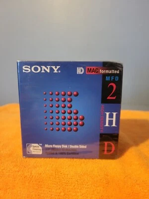 Floppy Disk SONY MFD 2HD 3.5" MAC Formatted 1.40 MB 10MFD-2HDcfm Double-Side New - Image 1 of 4
