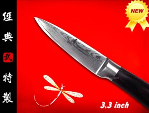 Japanese Vg10 Damascus Fruit Paring Peeling Knife 3.3 inch Cookware Chef's Tool - Picture 1 of 5