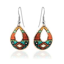 Teardrop Colorful Southwestern Earring Handmade Unique Jewelry Design Brand New