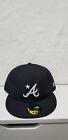 Atlanta Braves Official on field Navy Mesh Back New Era 59fifty fitted Black Hat