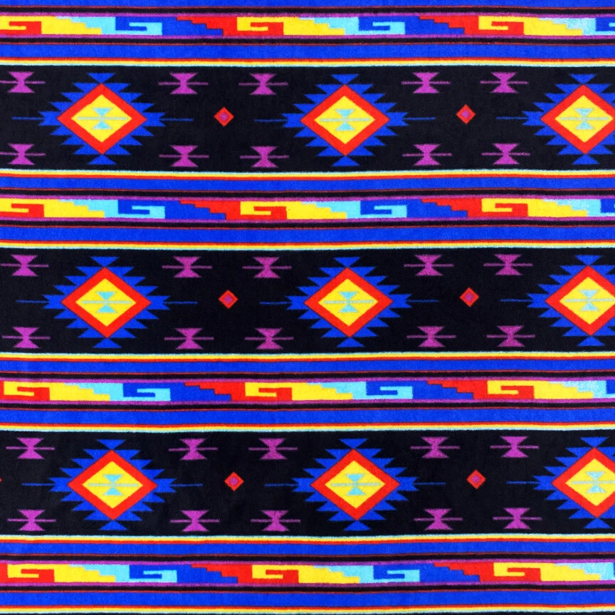 Bright Diamonds Native Fleece Fabric - 60" Wide - Sold by The Yard & Bolt - Image 1 of 1