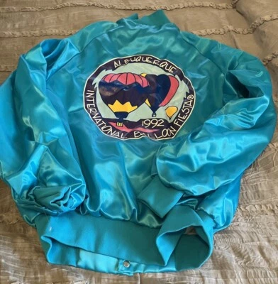 Albuquerque Balloon Fiesta 1992 New Mexico VINTAGE Snap Up LARGE Jacket USA MADE - Image 1 of 4