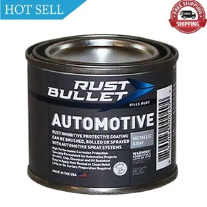 Rust Bullet - Automotive - Rust Inhibitor Rust Paint - 1/4 Pint Metallic Gray - Picture 1 of 8