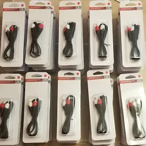 45 - RadioShack 3 pies 3,5 mm estéreo hembra a doble RCA macho enchufe cable en Y 4201353 - Imagen 1 de 2